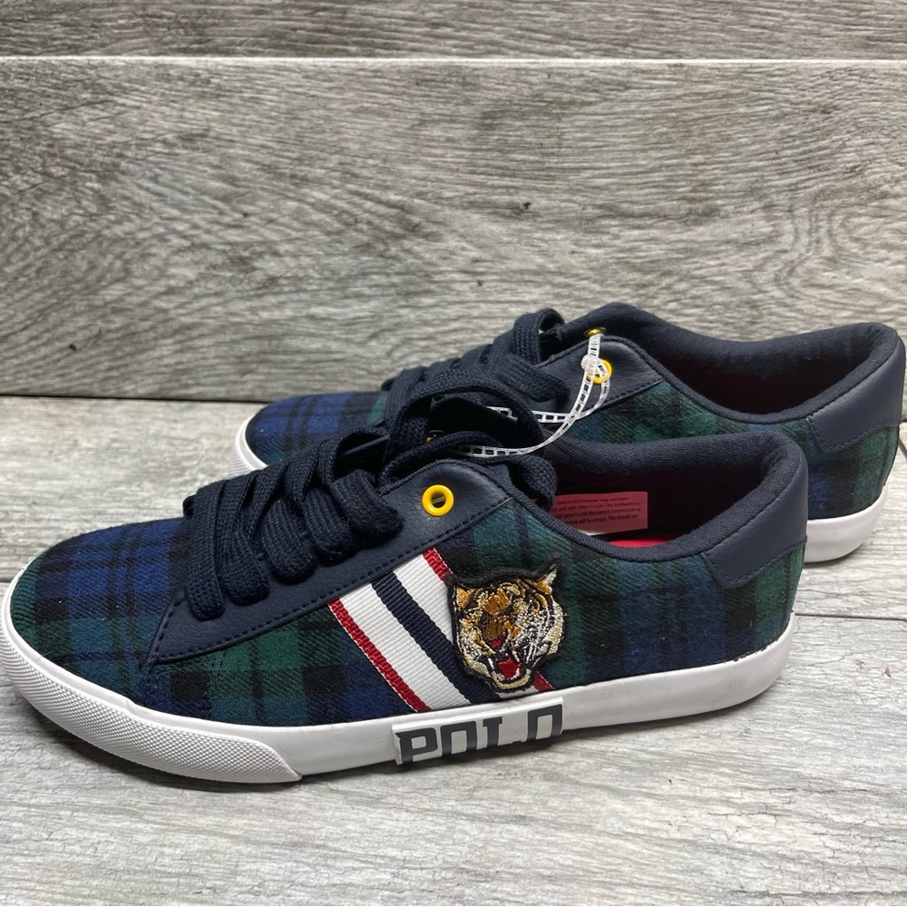 Polo Ralph Lauren Youth Boys 5  Geoff Sneaker Shoe Blue NEW